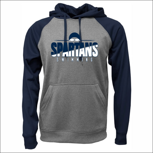 OHS Girls Swimming Performance Raglan Colorblock Hooded Sweatshirt