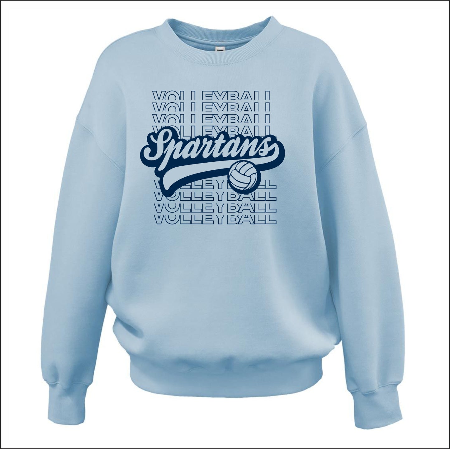 OMS Volleyball Ladies Soft Sponge Oversized Crewneck
