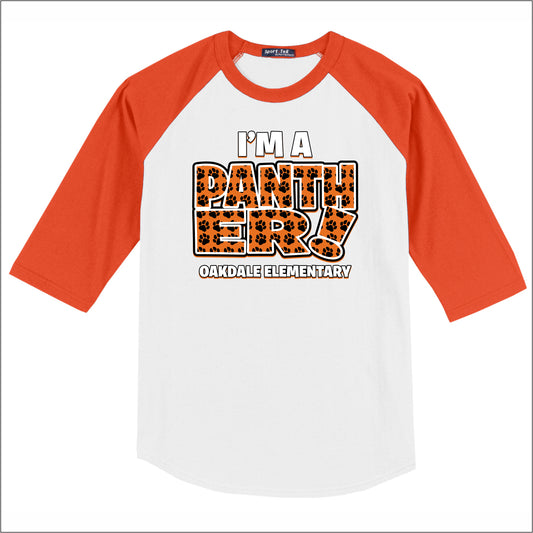 Oakdale Elementary 3/4 Sleeve Baseball T-shirt
