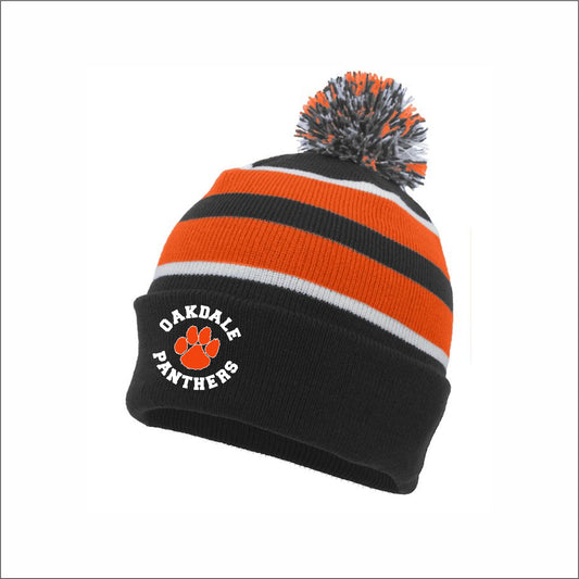 Oakdale Elementary Knit Fold Over Pom-Pom Beanie