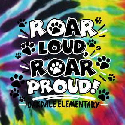 Oakdale Elementary Tie-Dye Hooded Sweatshirt - Des. A