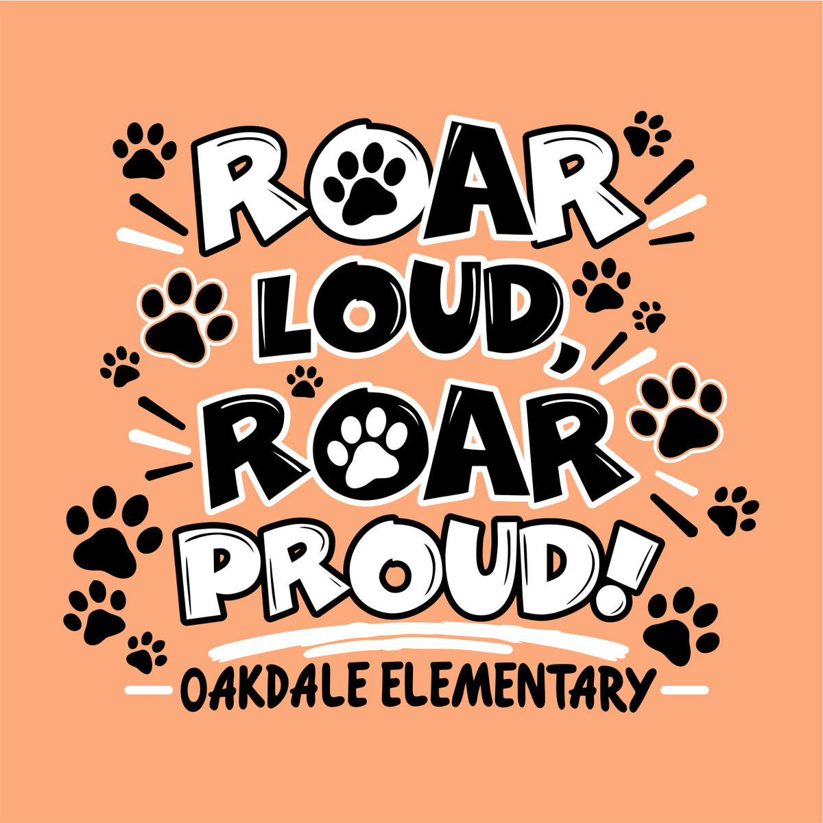 Oakdale Elementary Heavyweight Hooded Sweatshirt - Des. A
