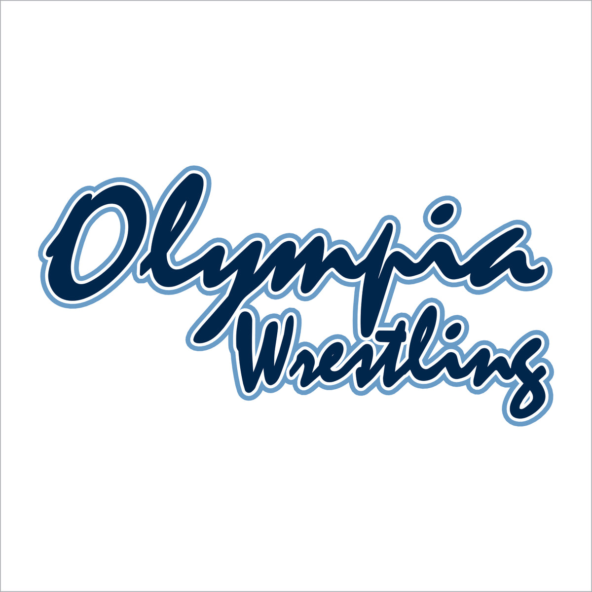 Olympia Wrestling 50/50 Long Sleeve T-shirt - Design B