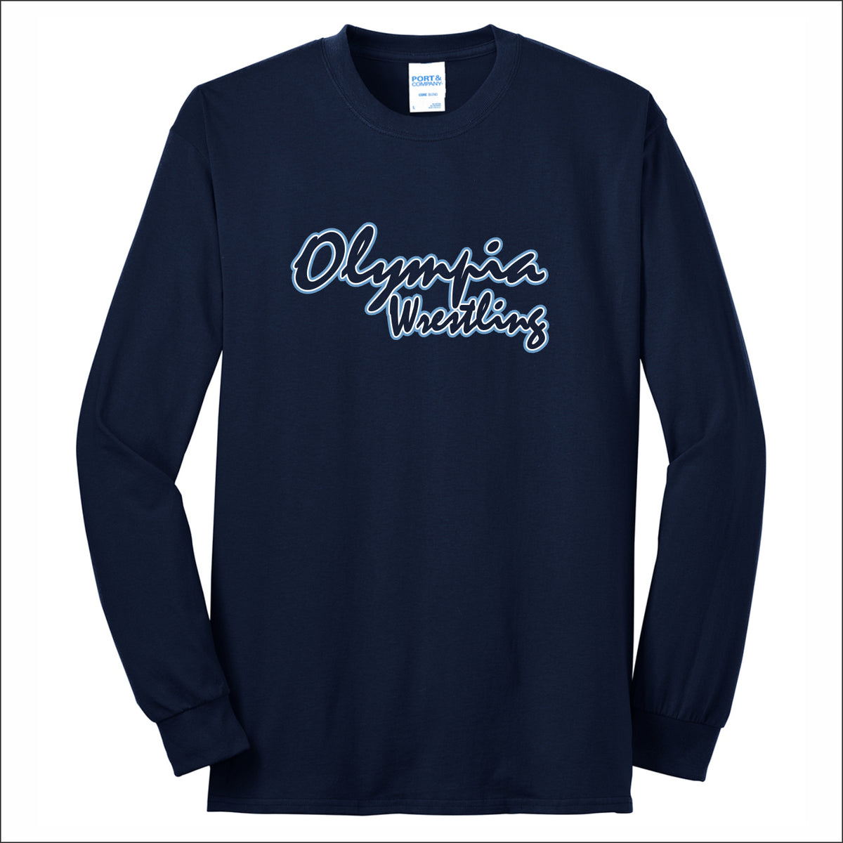 Olympia Wrestling 50/50 Long Sleeve T-shirt - Design B