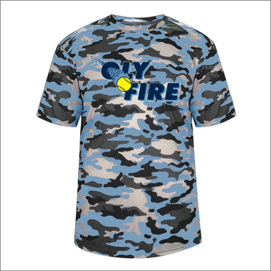 Oly Fire Spiritwear Camo Print Performance T-shirt