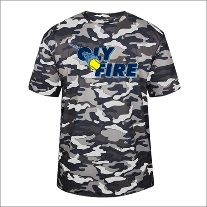 Oly Fire Spiritwear Camo Print Performance T-shirt