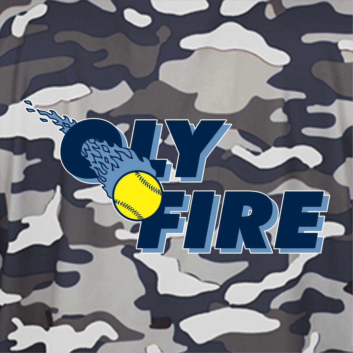 Oly Fire Spiritwear Camo Print Performance T-shirt