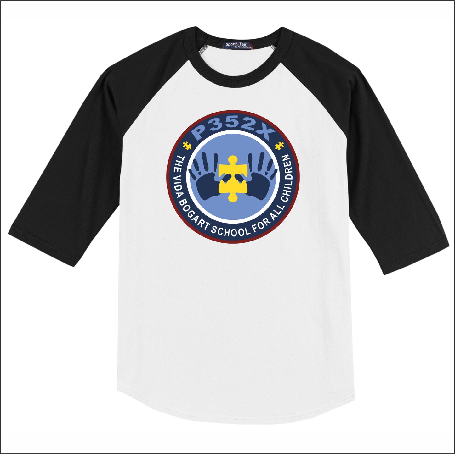 P352X School 3/4 Sleeve Baseball T-shirt