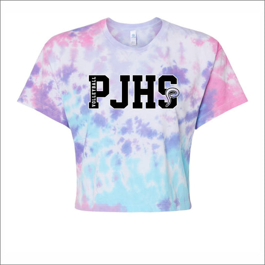 PJHS Volleyball Ladies Cropped Tie-Dye T