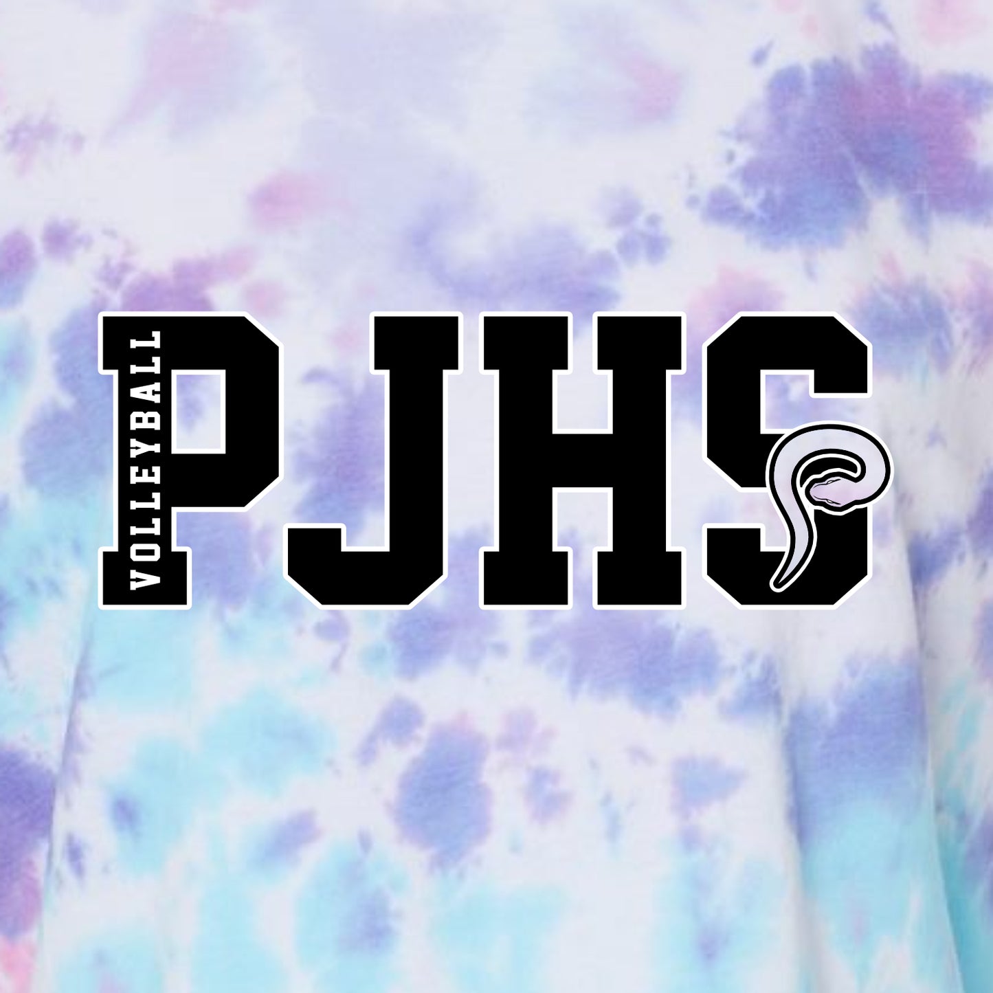 PJHS Volleyball Ladies Cropped Tie-Dye T