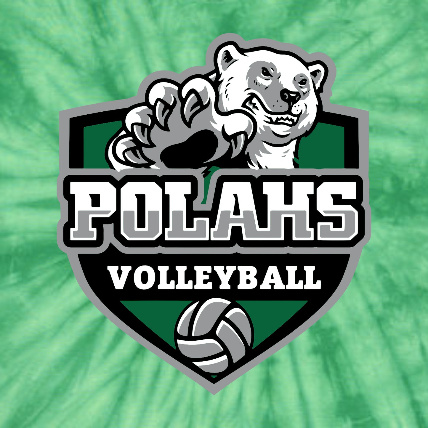 POLAHS Volleyball One Color Tie-Dye T-shirt