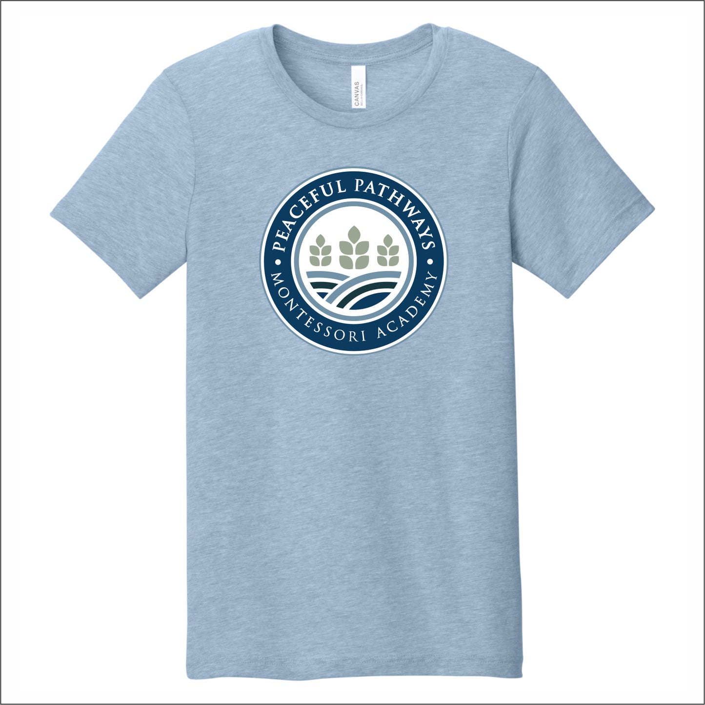 Peaceful Pathways Heathered Soft Jersey T-shirt