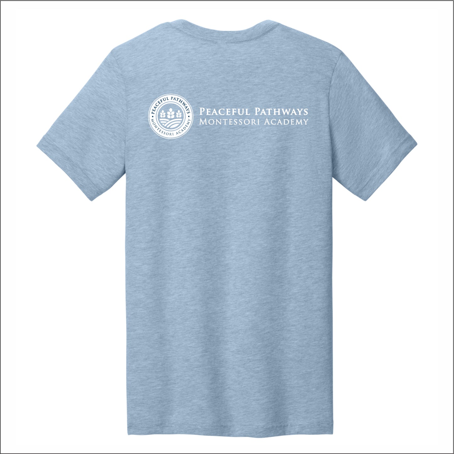 Peaceful Pathways Heathered Soft Jersey T-shirt - Des. C
