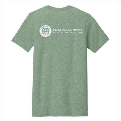 Peaceful Pathways Heathered Soft Jersey T-shirt - Des. C