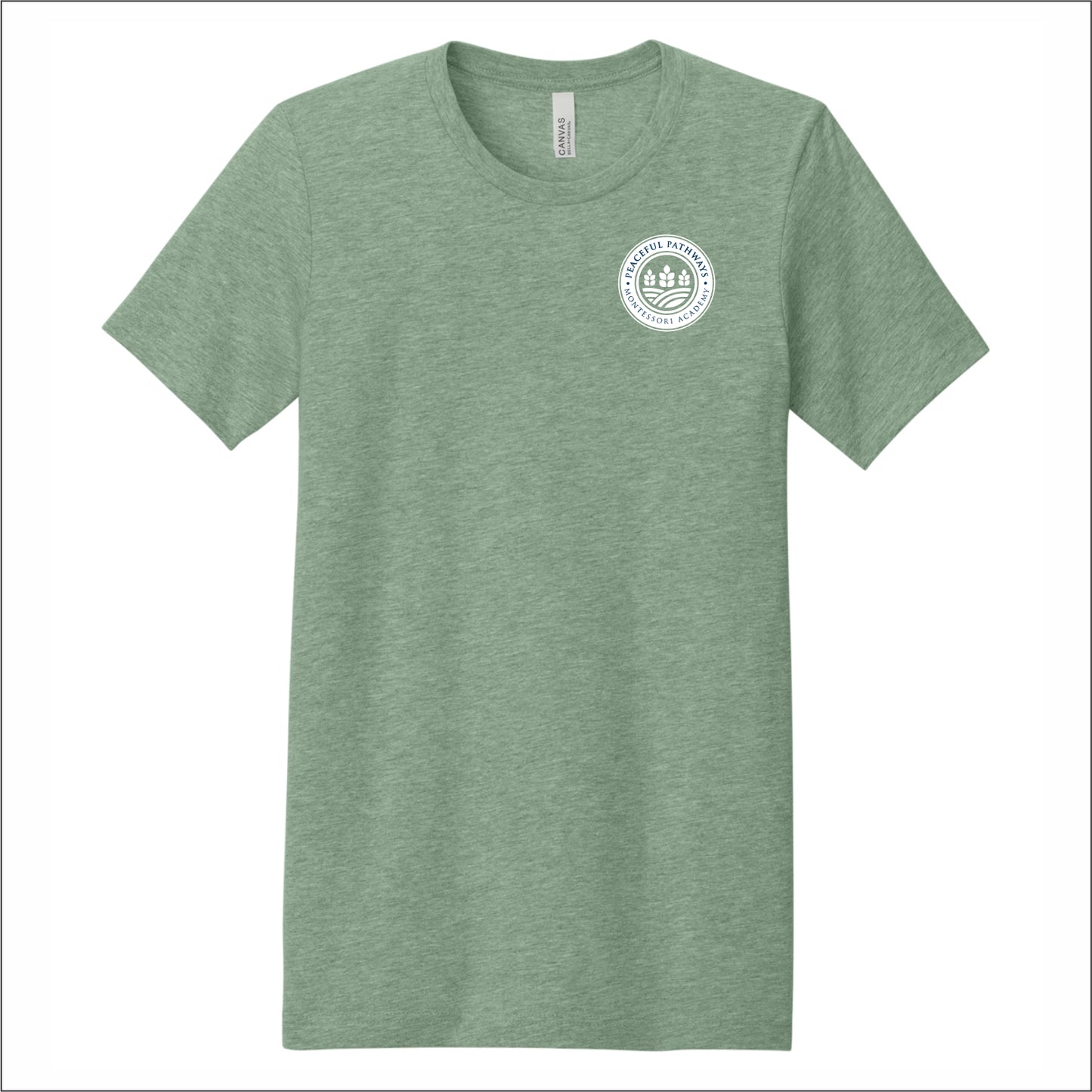Peaceful Pathways Heathered Soft Jersey T-shirt - Des. C