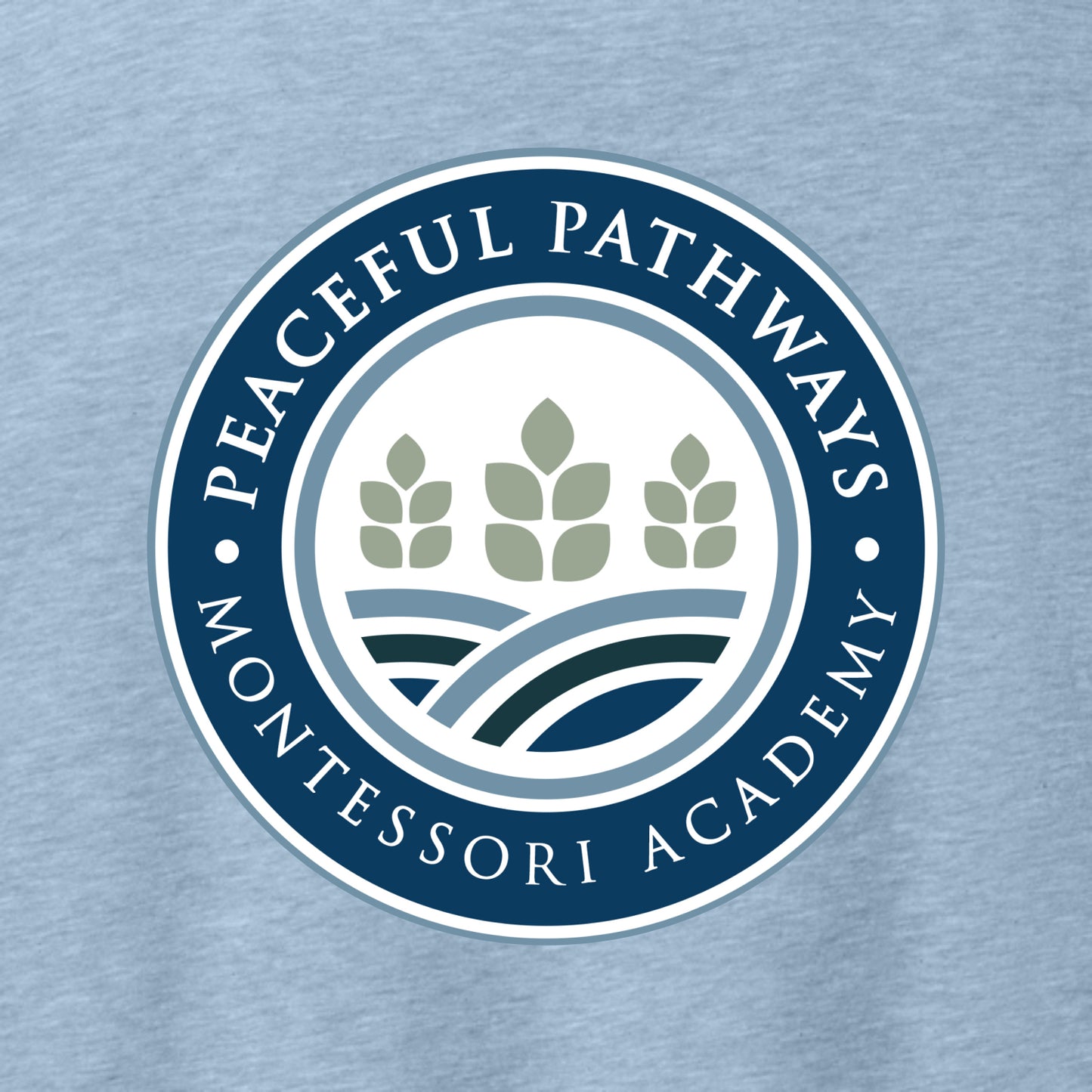Peaceful Pathways Heathered Soft Jersey T-shirt