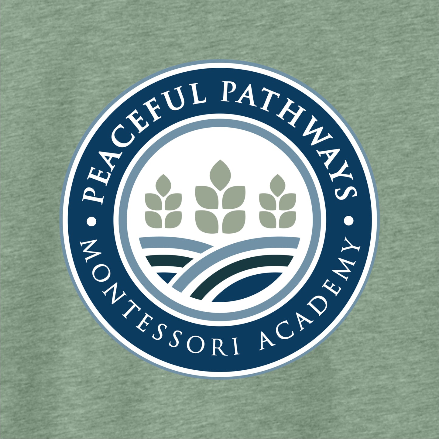 Peaceful Pathways Heathered Soft Jersey T-shirt