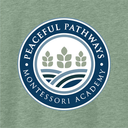 Peaceful Pathways Heathered Soft Jersey T-shirt