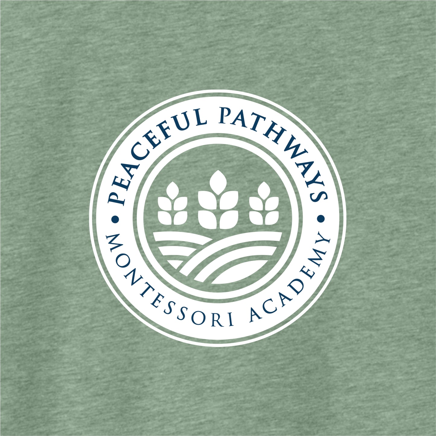 Peaceful Pathways Heathered Soft Jersey T-shirt - Des. C