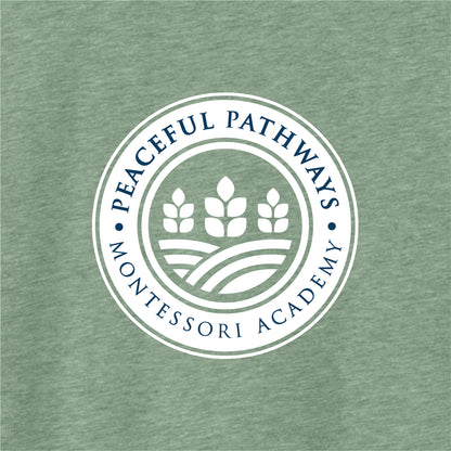 Peaceful Pathways Heathered Soft Jersey T-shirt - Des. C
