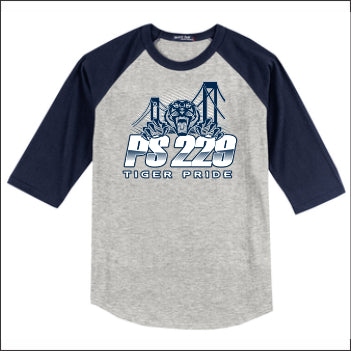 PS229 Spiritwear 3/4 Sleeve Baseball T-shirt