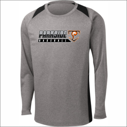 PJHS Baseball Colorblock Heather Performance Long Slv Tee