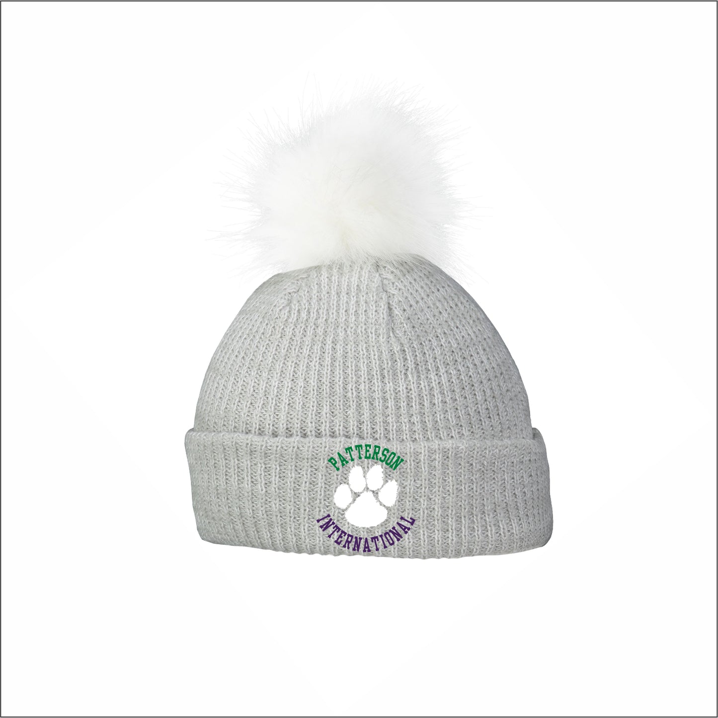 Patterson Panthers Faux Fur Pom Beanie