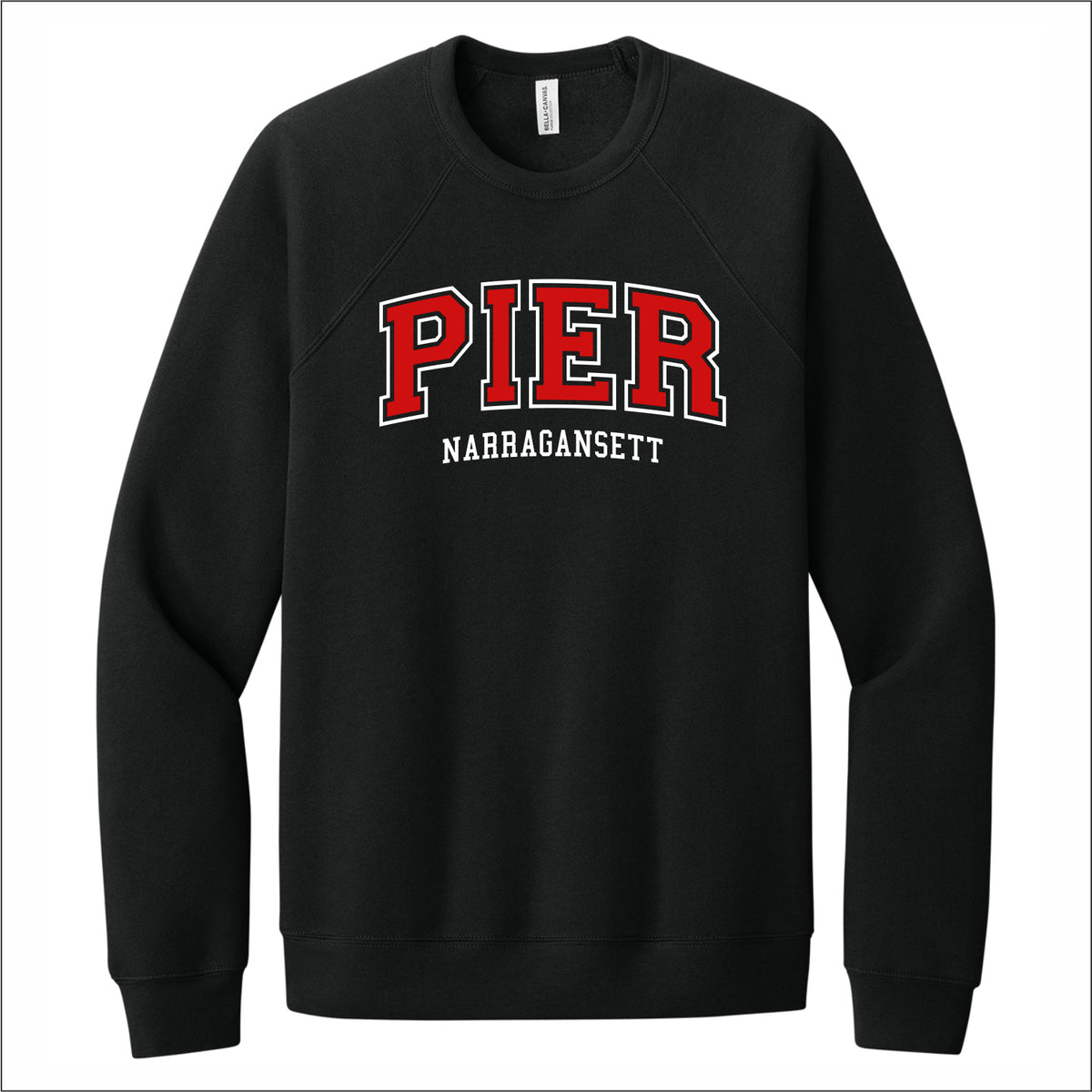 Narragansett Pier School Sponge Fleece Raglan Crewneck - Des. A