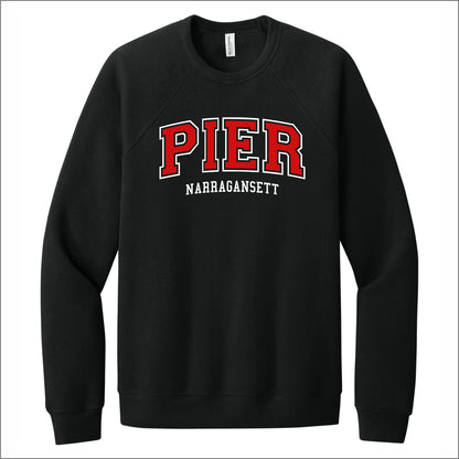 Narragansett Pier School Sponge Fleece Raglan Crewneck - Des. A