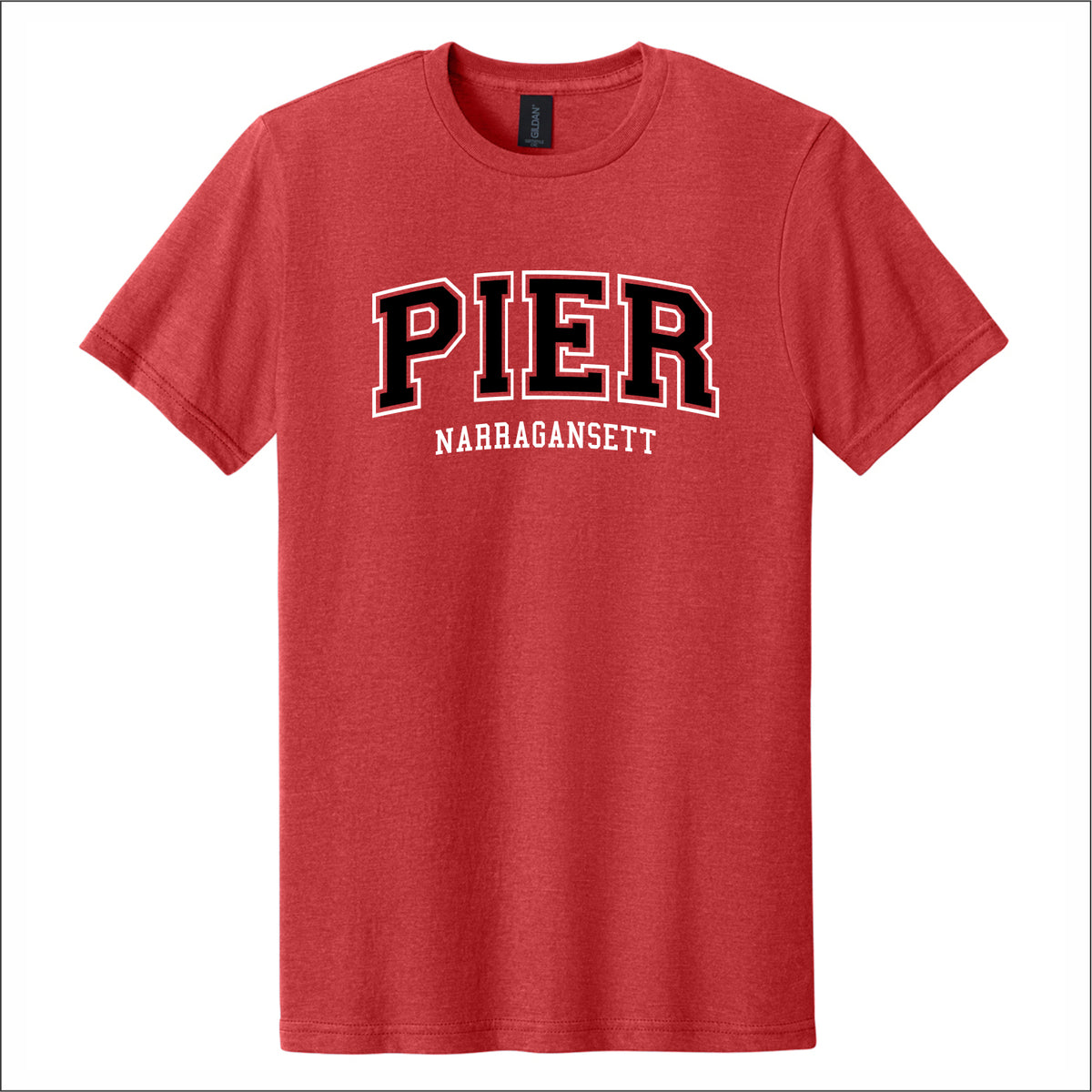Narragansett Pier School Heathered Softstyle T-shirt - Des. A