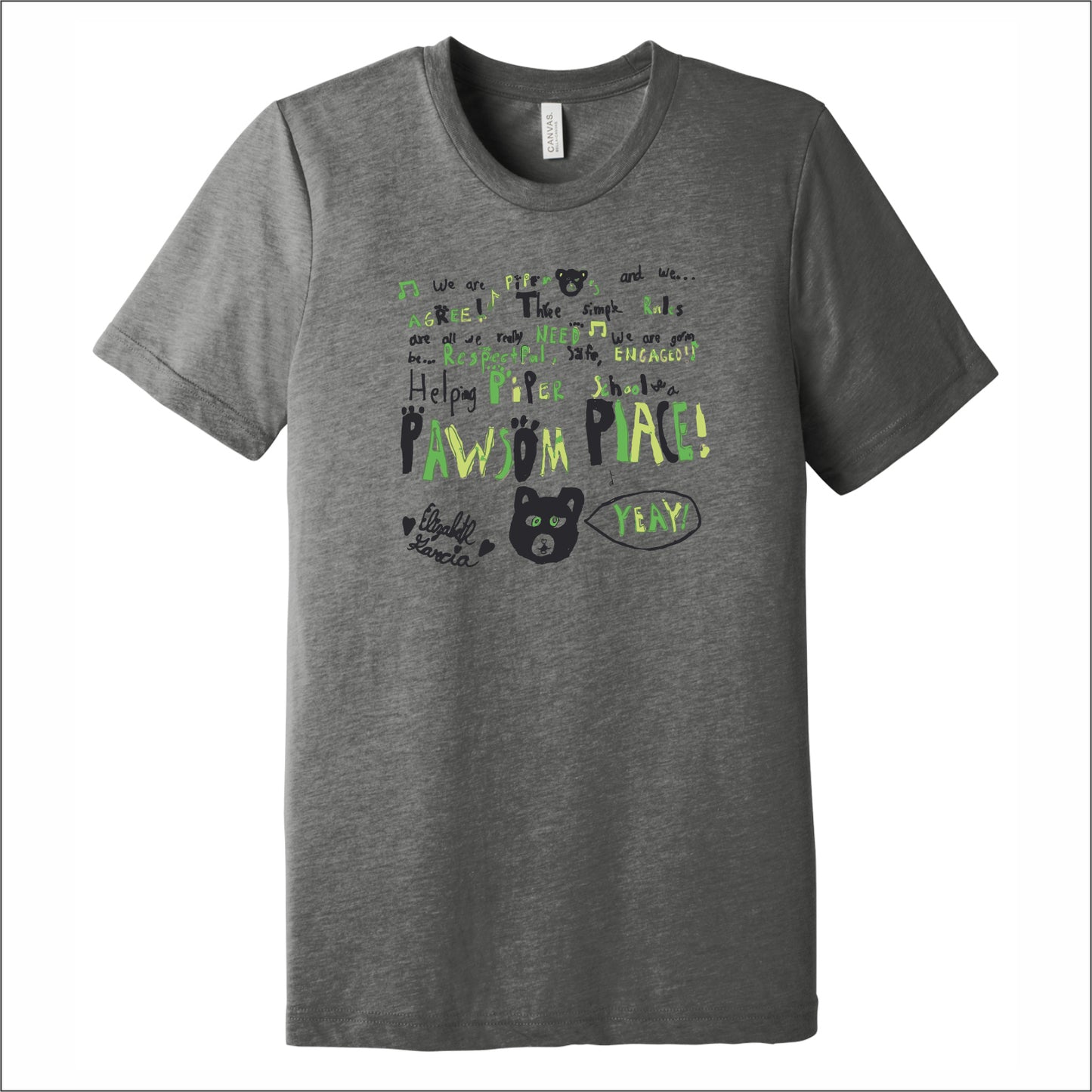 Piper Elementary Tri-blend T-shirt - Des. C