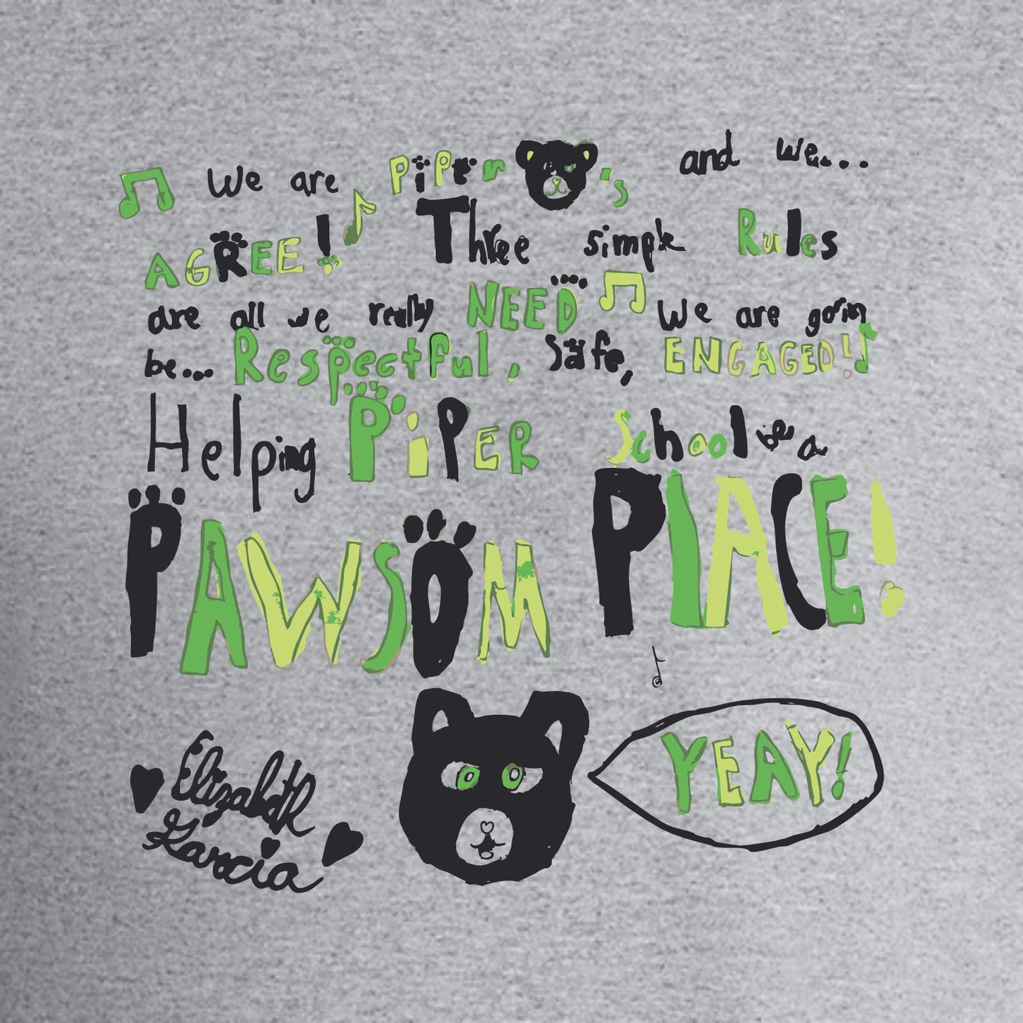 Piper Elementary Short Sleeve T-shirt - Des. C