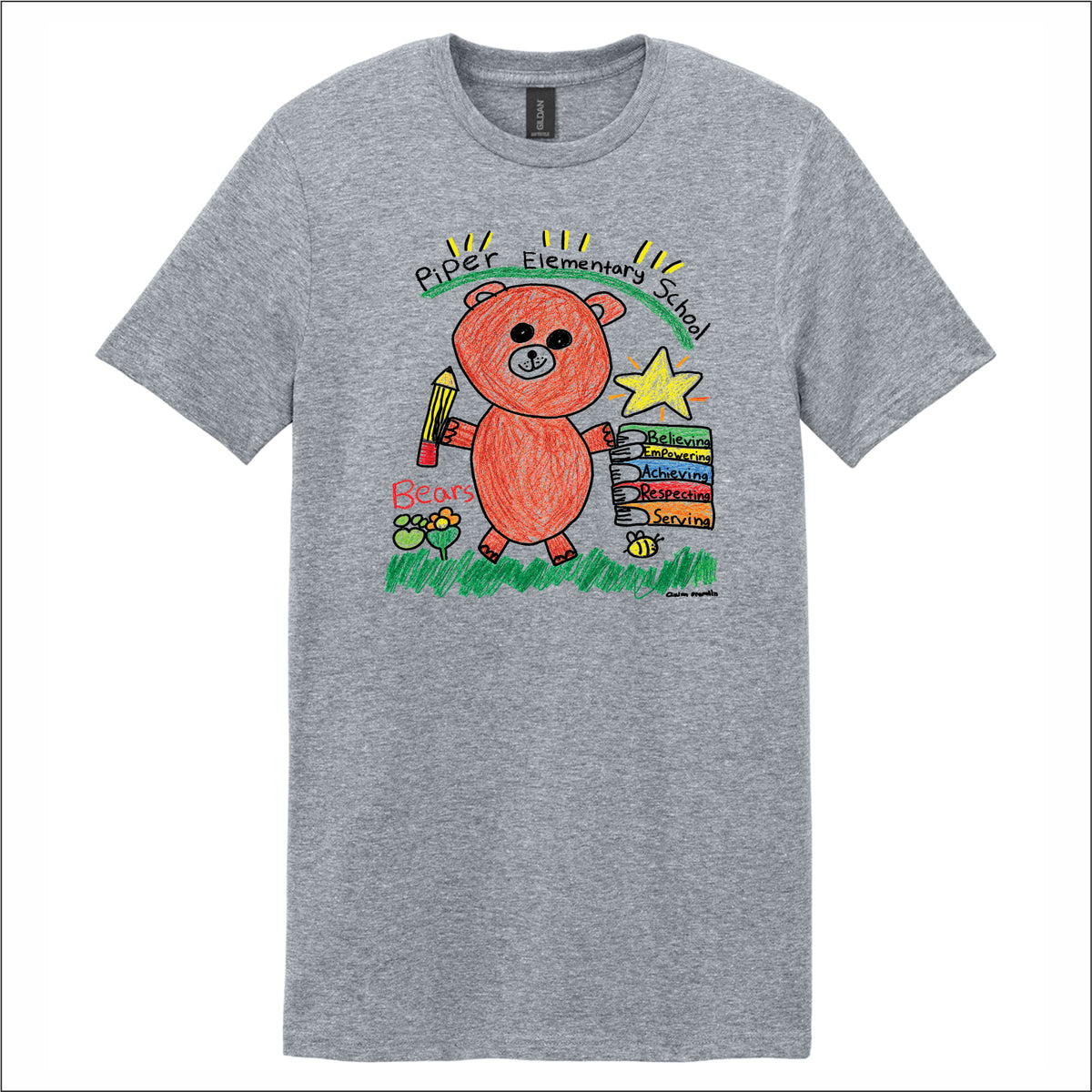 Piper Elementary Gildan Softstyle Short Sleeve T-shirt - Des. B