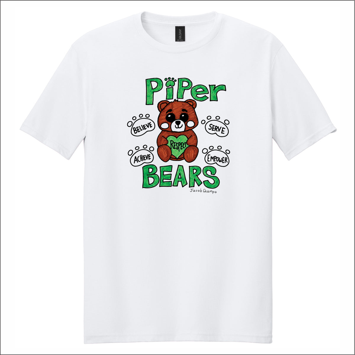 Piper Elementary Gildan Softstyle Short Sleeve T-shirt - Des. C