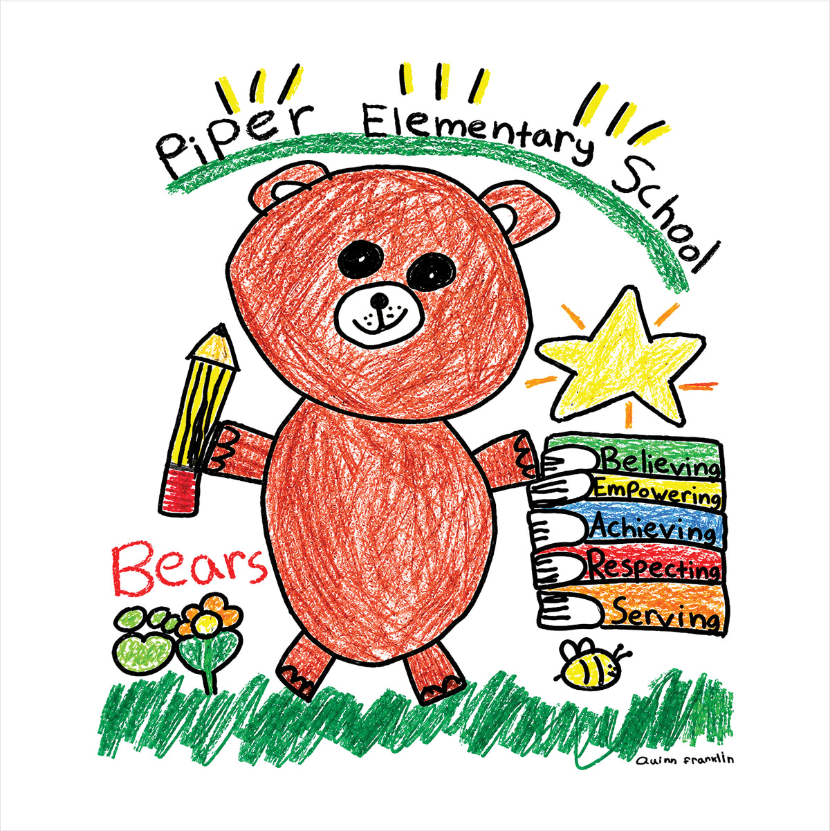 Piper Elementary Gildan Softstyle Short Sleeve T-shirt - Des. B