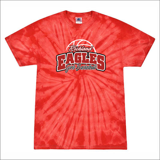 Richland Girls Basketball Spider Tie-Dye T-shirt