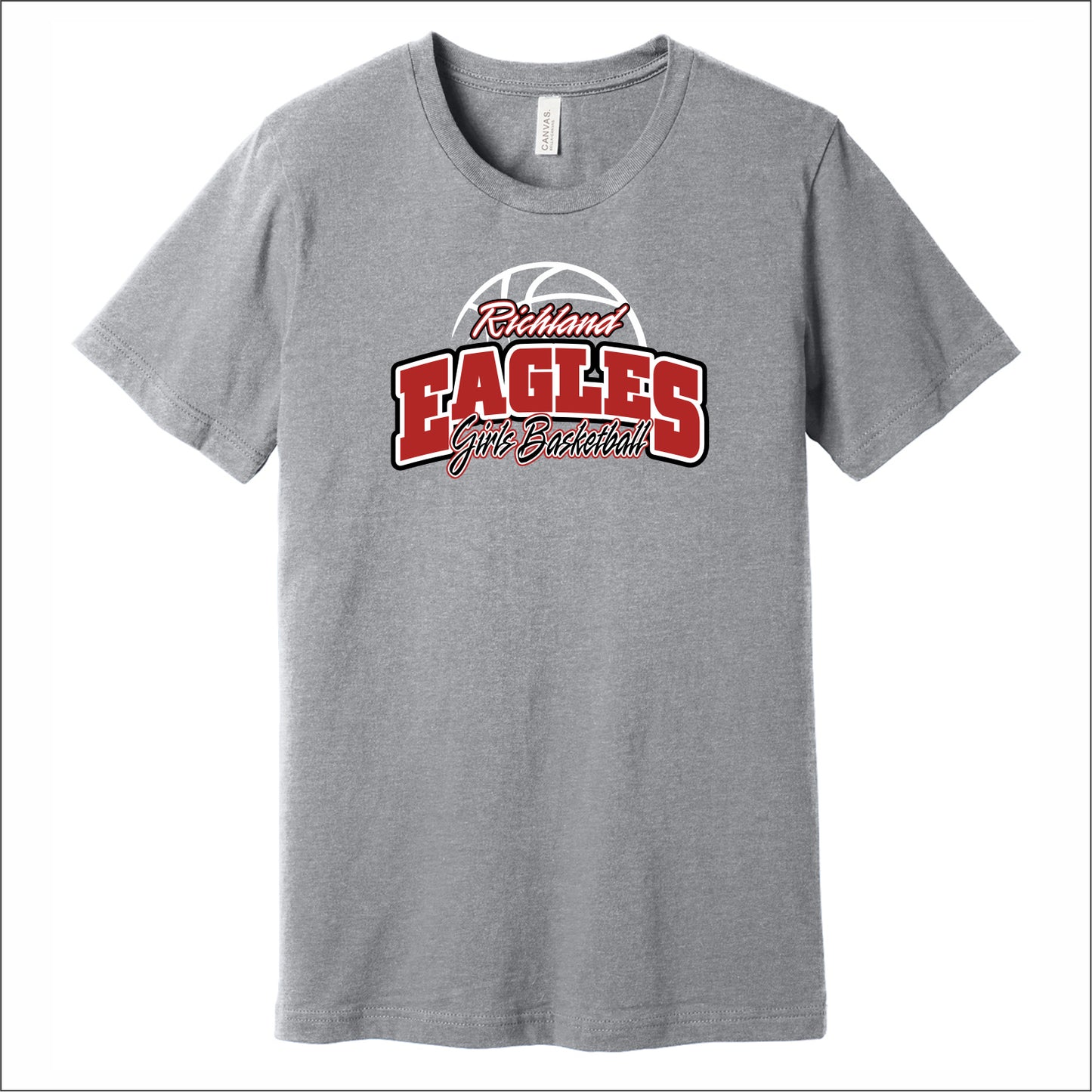 Richland Girls Basketball Heathered Soft Jersey T-shirt