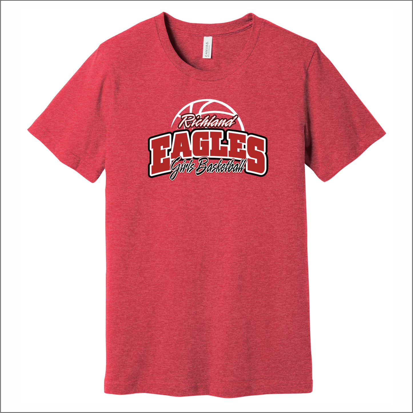 Richland Girls Basketball Heathered Soft Jersey T-shirt