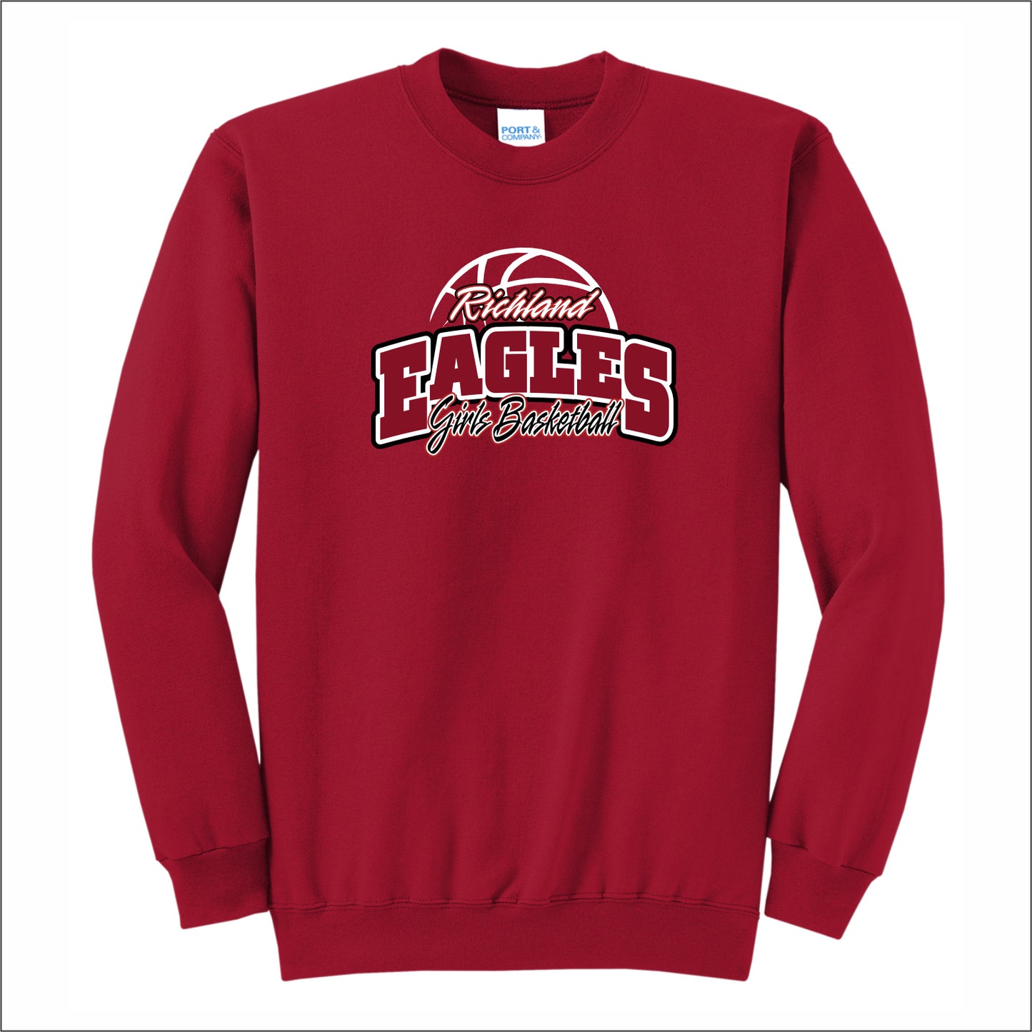 Richland Girls Basketball Crewneck Sweatshirt