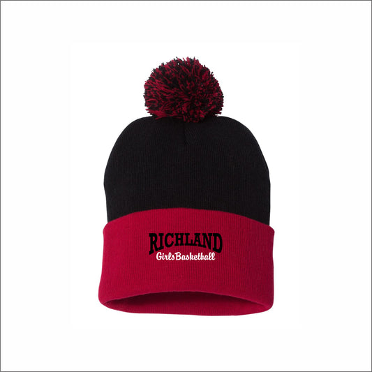 Richland Girls Basketball Knit Cuffed Beanie