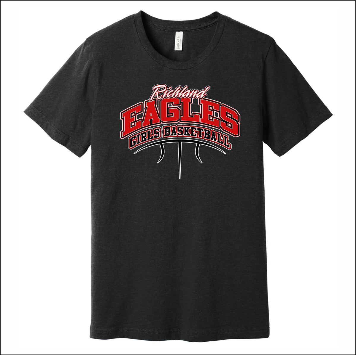 Richland Girls Basketball Heathered Soft Jersey T-shirt