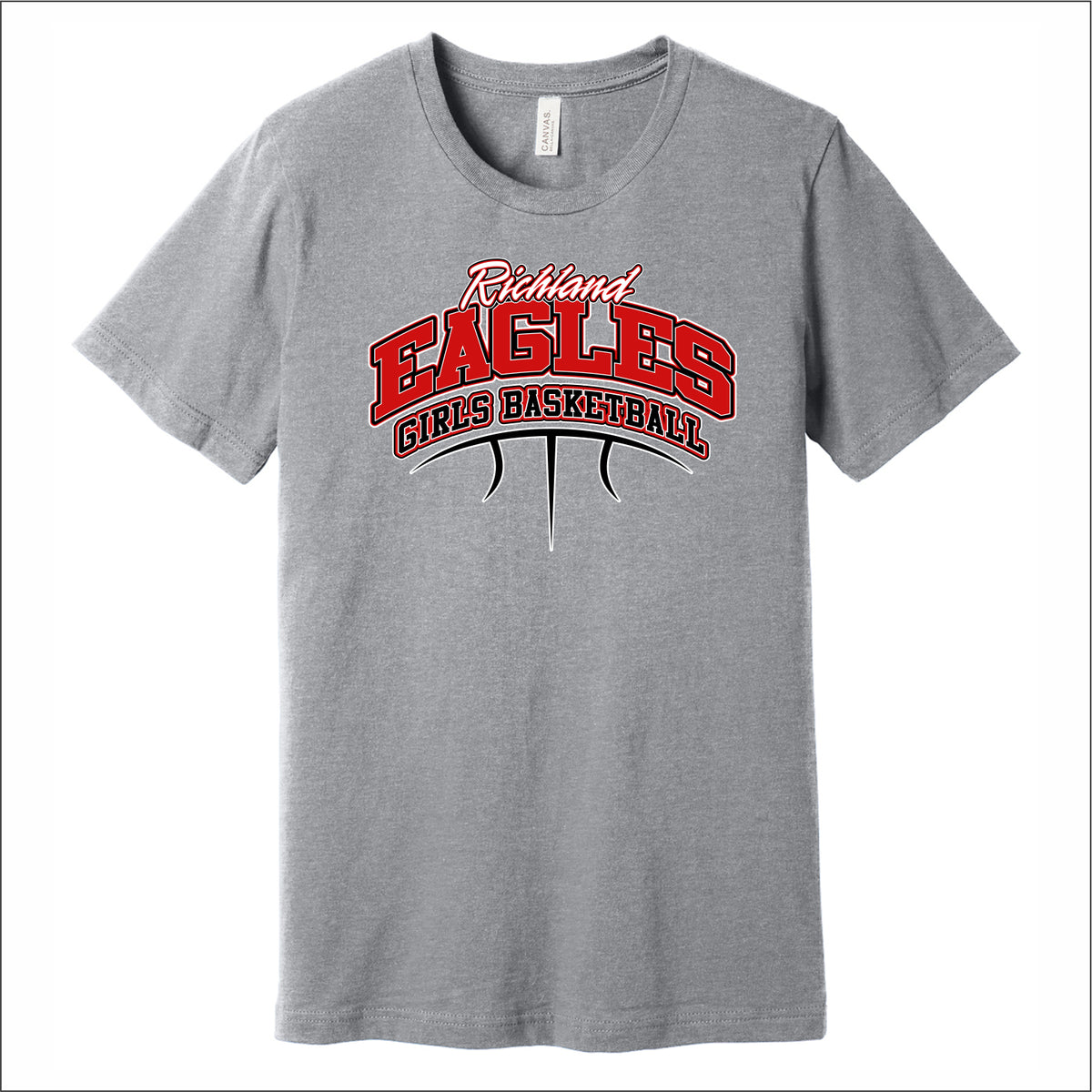 Richland Girls Basketball Heathered Soft Jersey T-shirt