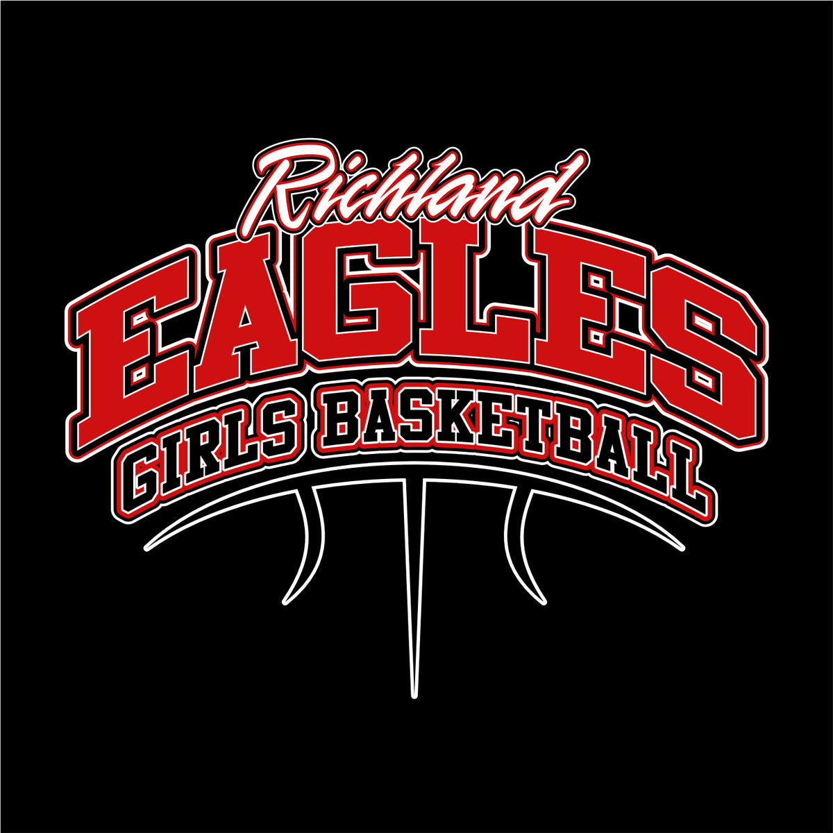 Richland Girls Basketball Heathered Soft Jersey T-shirt