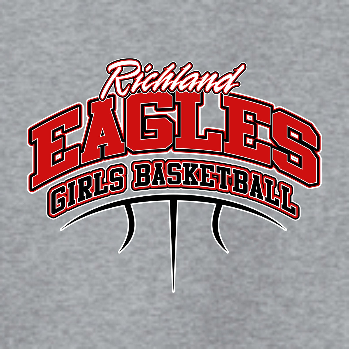 Richland Girls Basketball Heathered Soft Jersey T-shirt