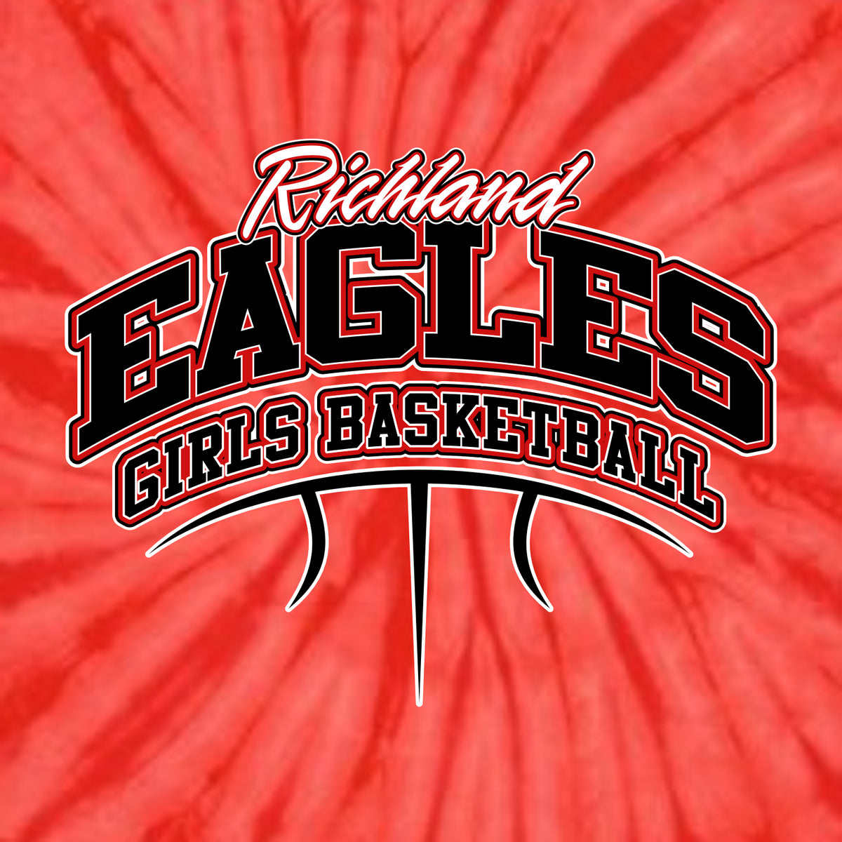 Richland Girls Basketball Tie-Dye T-shirt