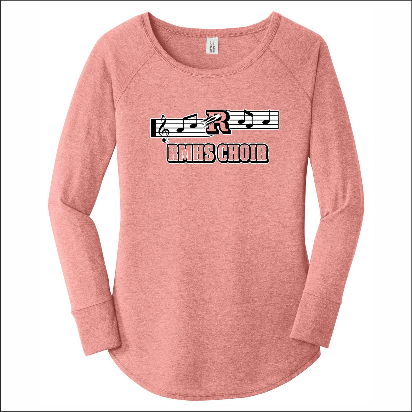 RMHS Choir Ladies Tri-Blend Long Sleeve Tunic Tee