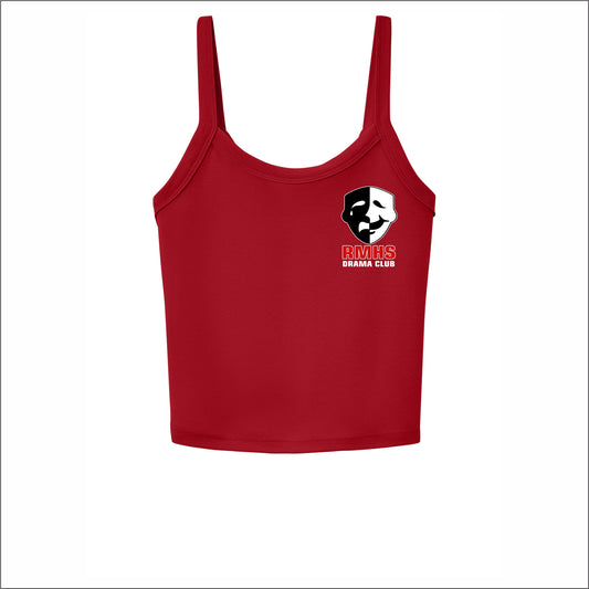 RMHS Drama Ladies Micro Rib Spaghetti Strap Crop Tank