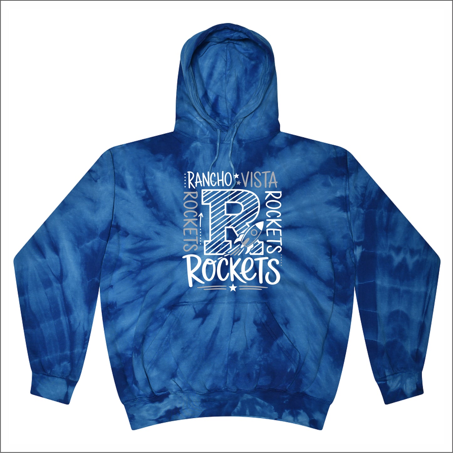 Rancho Vista Elem Tie-Dye Hooded Sweatshirt - Des. B