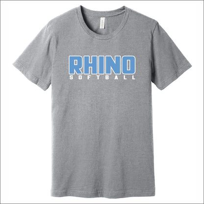 Rhino Softball Heathered Soft Jersey Short Sleeve T-shirt
