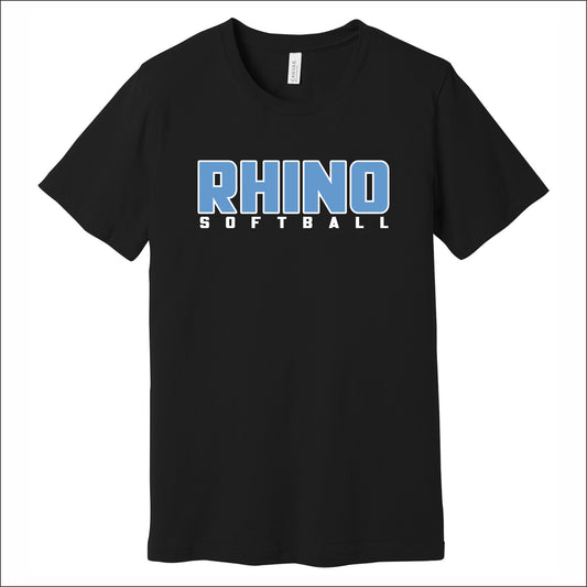 Rhino Softball Heathered Soft Jersey Short Sleeve T-shirt